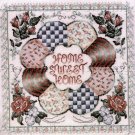 RARE PATCHWORK QUILT CIRCLE & ROSES EVENWEAVE HOME SWEET HOME CROSS STITCH KIT