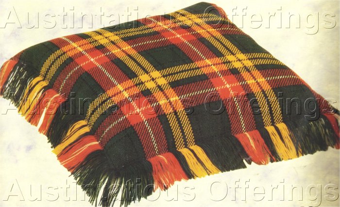 SCOTTISH CLAN LUXURIOUS WORSTED WOOLS COUNTED NEEDLEPOINT PILLOW KIT FAMILY BUCHANAN TARTAN