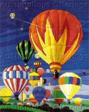 HTF HOT AIR BALLOONS AT DAWN REINARDY LONGSTITCH NEEDLEPOINT KIT