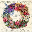Rare Avery Gold Collection Seasonal Wreath Cross Stitch Kit