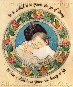 RARE JESSIE WILLCOX SMITH CREWEL EMBROIDERY KIT TO BE A CHILD