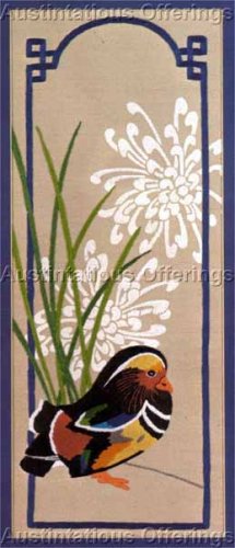 Nancy Rossi Asian Inspired Crewel Embroidery Kit Colorful Mandarin Duck