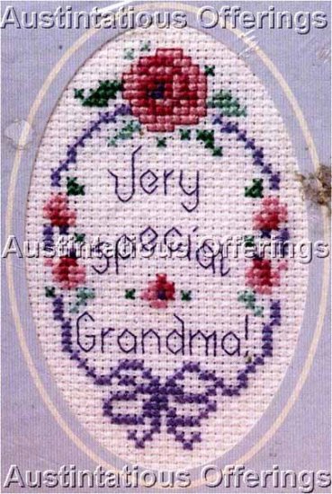 GREETING CARD VERY SPECIAL GRANDMA STITCH AND SEND CROSS STITCH KIT
