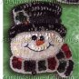 RARE SNOWMAN FACES FROSTY ORNAMENTS PINS SEQUIN FELT EMBROIDERY KIT