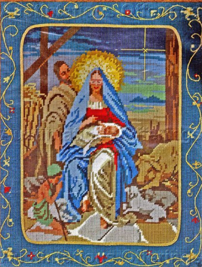 Inspirational Nativity Needlepoint Kit Holy Family Beth Rienstra