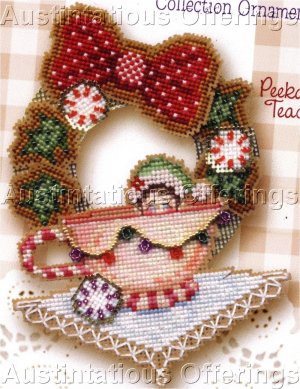 Christmas Elf Babies Bead Cross Stitch Kit Brookeâs Books Teacup