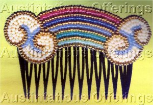 Ann Benson Rainbow  Beaded Decorative Hair Comb or Brooch Kit  Beadpoint