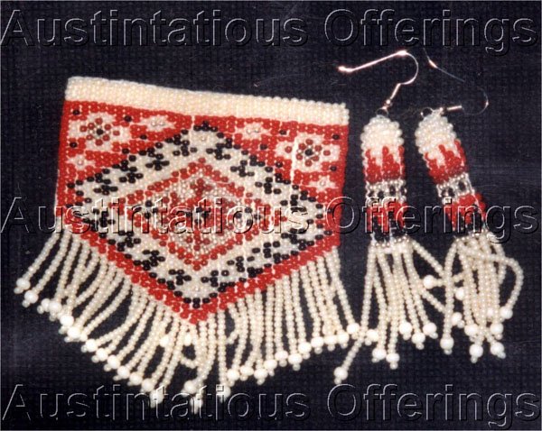 Rare Benson Needle Weaving Beaded Brooch & Earring Set Kit Southwestern or Turkish Style