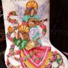 Barb Baatz  Herald Angels Cross Stitch & Ribbon Embroidery  Christmas Stocking Kit