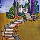 Rare Phyllis Hall Tranquil Gazebo Crewel Embroidery Kit Summer Landscape