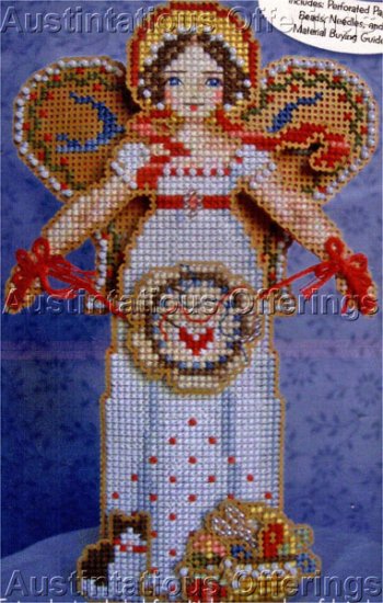 Christmas Spirit Angel of Cross Stitch Beaded CrossStitch Kit Brookes Books