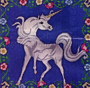 Medieval Tapestry Unicorn Longstitch Needlepoint Kit Cluny Flowers