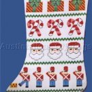 Cheery Christmas Band Sampler Cross Stitch Stocking Suitable for Beginner