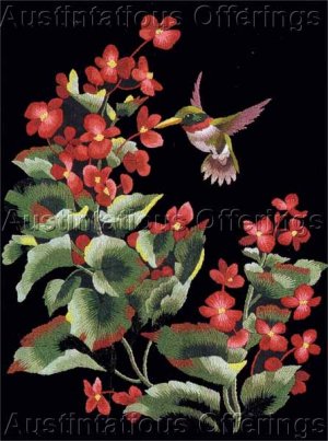 Rare Didier Summers Jewel Crewel Embroidery Kit Ruby Throated Hummingbird Williams