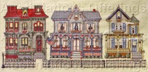 Terrie Lee Steinmeyer Victorian Street Cross Stitch Kit House Row