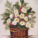 Rare Winter Christmas Rose Crewel Embroidery Kit Evergreen Bouquet