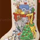 Ann Craig Noah Cross Stitch Christmas Stocking Kit Ark Animals