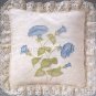 Rare Jean Fox Candlewicking Crewel Embroidery Floral Pillow Kit Petunia
