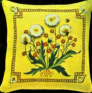 Rare Dandelions in Bloom Crewel Embroidery Kit Summer Critters Bumble Bee Dragonfly