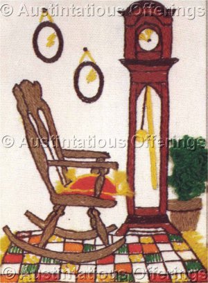 Grandmas Rocking Chair Rocking Chair Room Crewel Embroidery Kit