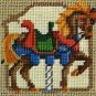 Rare Enstaff Jiffy Carousel Needlepoint Kit Merry Go Round  Riding Pony
