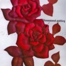 Classic Red Roses Trapunto Stitchery Kit Quilted Crewel Embroidery