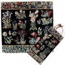 RARE MUSEUM MILLE FLEURS FLORAL TAPESTRY NEEDLEPOINT KIT PILLOW PORTRAIT OR 2 SIDED EYEGLASS CASE