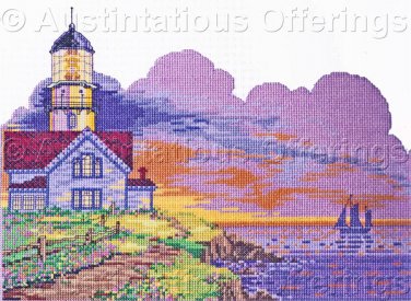 Rare Taneyhill Sunset Lighthouse Cross Stitch Kit Suitable for Beginner Twilight Path