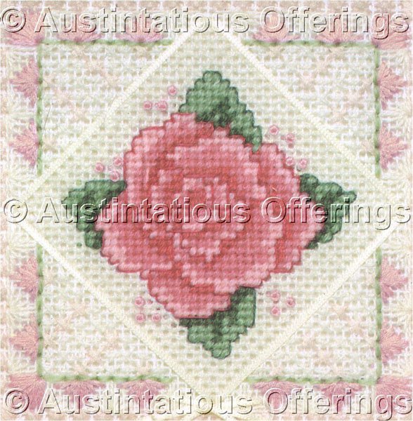 Rare David Gregory Jiffy Deep Pink Rose Textured Needlepoint Kit