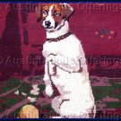 SARA DAVENPORT VICTORIAN DOG TAPESTRIES SITTING JACK RUSSELL NEEDLEPOINT KIT