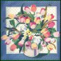 Rare Rossi Country Charm Tulip Floral Bouquet Crewel Embroidery Kit  Lilacs Daisies