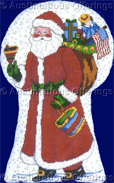 Rare Odrzywolek Christmas Doll Counted Cross Stitch Kit Santa with Toys