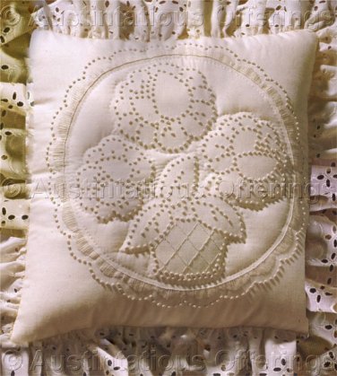Pearl Jacobs Quilted Candlewicking Crewel Embroidery Kit Floral Basket