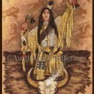 Rare Native Spirits Cross Stitch Kit Native American Indian Man Buffalo Prayers