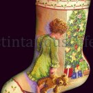 Diana Thomas Stocking Repro Early Christmas Morning Counted Cross Stitch