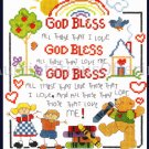 Inspirational Childhood Prayer Cross Stitch Kit Teddy Bear God Bless