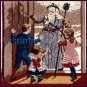 RARE YULETIDE NEEDLEPOINT PILLOW KIT VICTORIAN POSTCARD FATHER CHRISTMAS VISTING CHILDREN