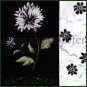 CONTEMPORARY CONTRASTING FLORAL CROSS STITCH KIT BLACK WHITE FLOWERS