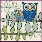 Helen Rhodes Hooty Owls on Branches  Crewel Embroidery Kit Suitable for Beginners