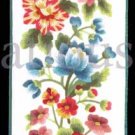 Rare Marchie Vibrant  Floral  Crewel Embroidery Kit Cascading Bellpull