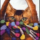 Rare Sherrie Stepp-Aweau Stitching Buddy Cross Stitch Kit Crafty Kitty Cat