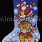 Michael Stoebner Folk Art Stacking Santa Cross Stitch Stocking Kit