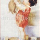 Rare Bessie Pease Gutmann Child and Puppy Portrait Crewel Embroidery Kit