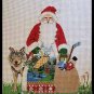 Rare Once in Blue Moon Gilmore Hand Painted Needlepoint  Canvas Minnesota Sporting Santa