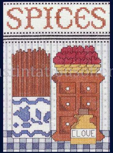 Rare Treglown Kitchen Counted Cross Stitch Kit Spices Cinnamon Sticks and Cloves