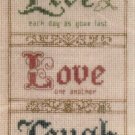 Rare Arthurs Live Each Day Cross Stitch Sampler Kit Live Love Laugh