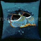 RARE CHRISTIAN RIESE LASSEN TROPICAL FISH PAIR NEEDLEPOINT KIT TANGO FISH DUO DEEP BLUE SEA