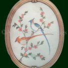 Rare Catherine Alexander Blue Oriental Birds  Crewel Embroidery Kit