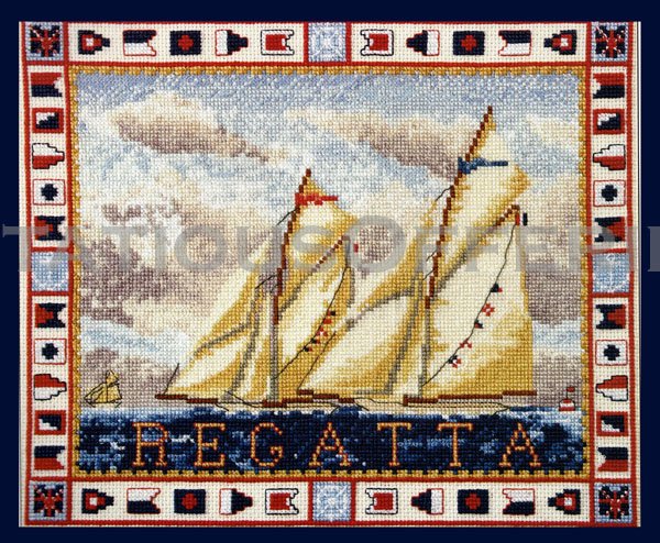 Handsome Maritime Portrait Sailing Ship Cross Stitch Kit Regatta Intermedate Level