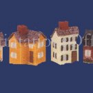 Rare Mini Cottages Set Plastic Canvas Needlepoint Kit
